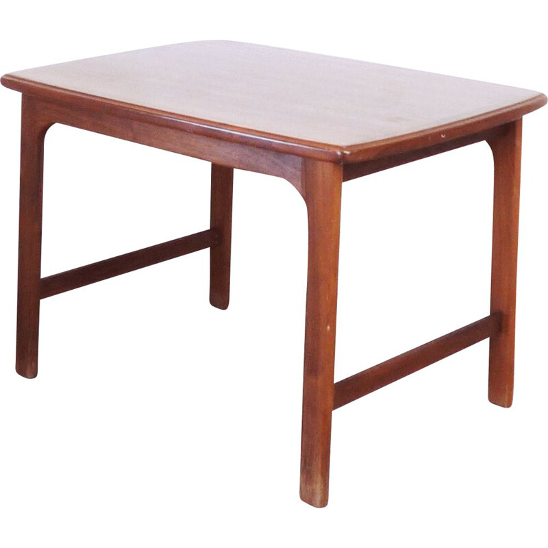 Vintage Scandinavian side table in beech and teak