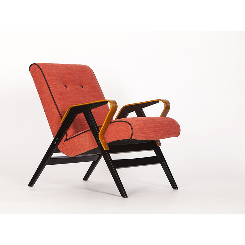 Vintage orange Armchair from Tatra, 1960s