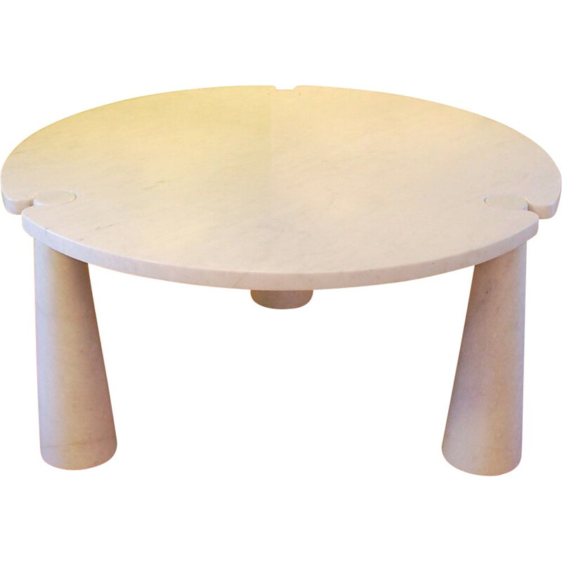 Eros dining table in marble by Angelo Mangiarotti