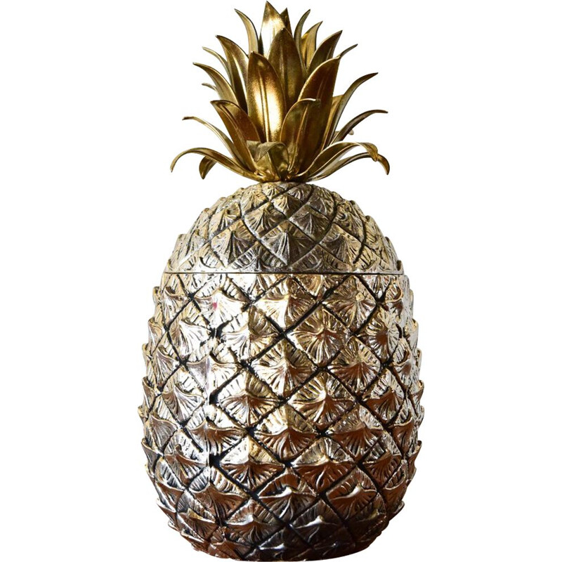 Pineapple ice bucket by Mauro Manetti for Fonderia d’Arte Firenze in aluminium