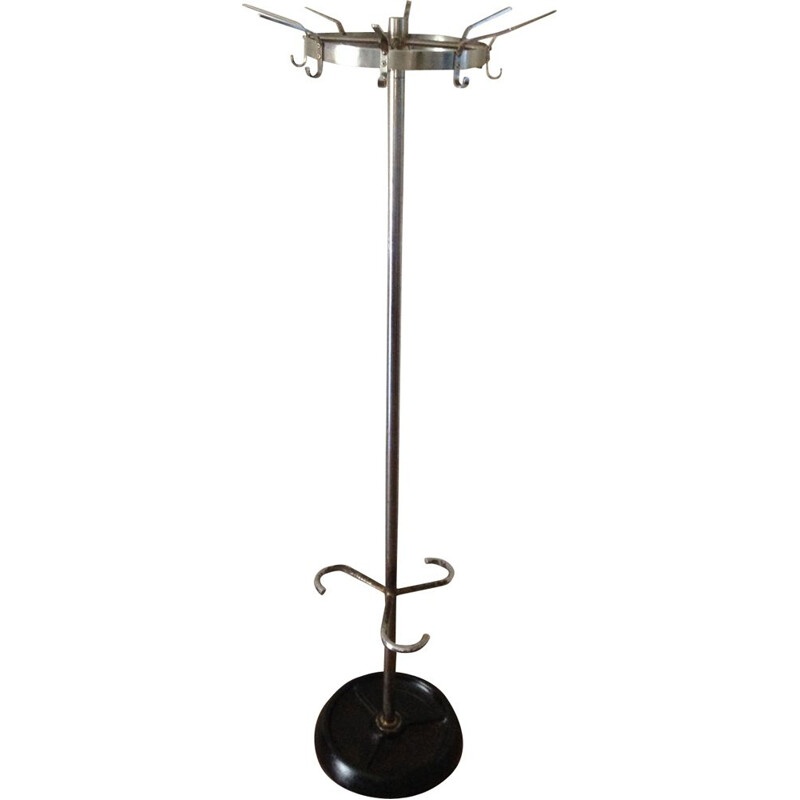 French vintage coat rack in iron 1950