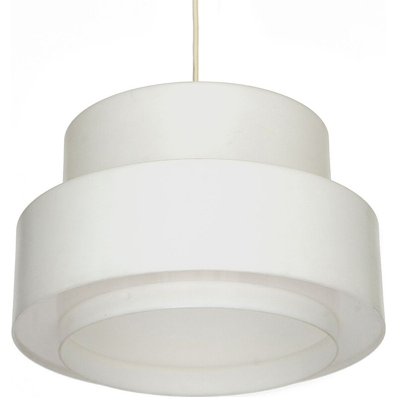 Scandinavian pendant light in white plastic