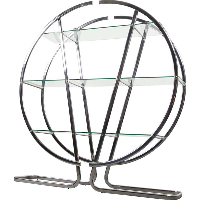 Round tubular shelf in aluminum