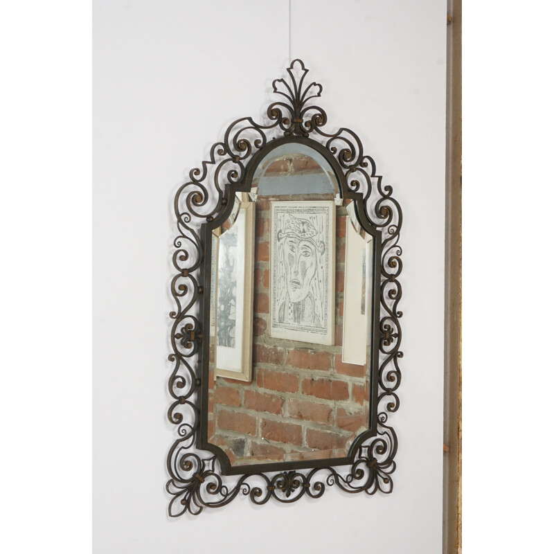 Vintage beveled mirror 1950