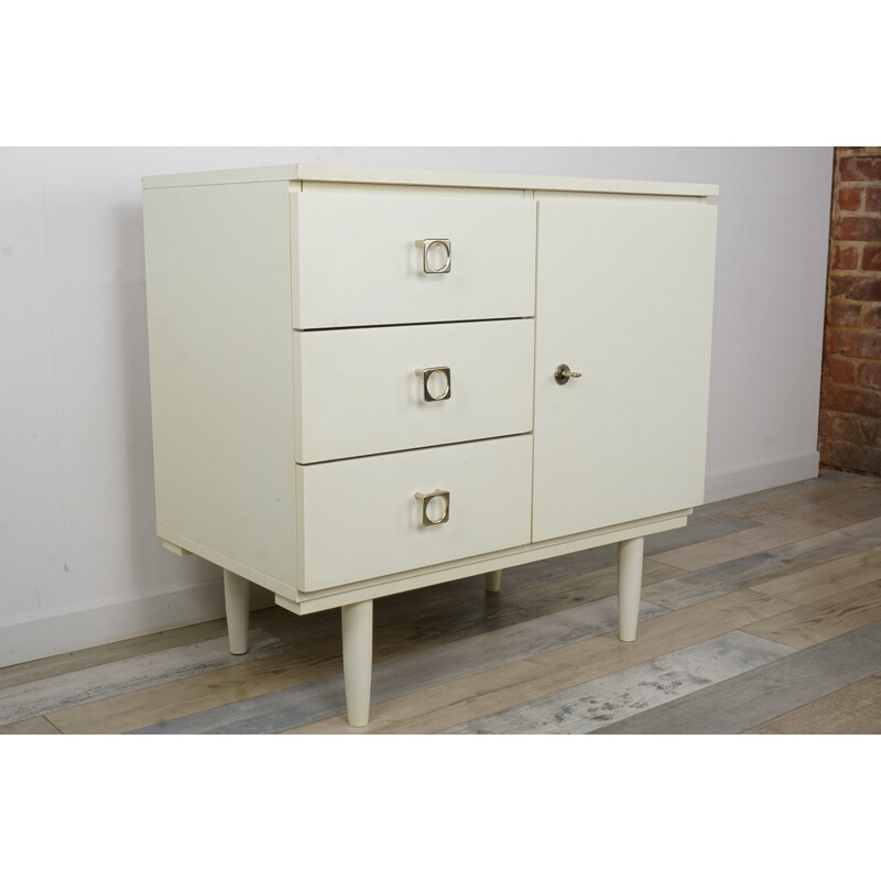 Vintage white storage cabinet