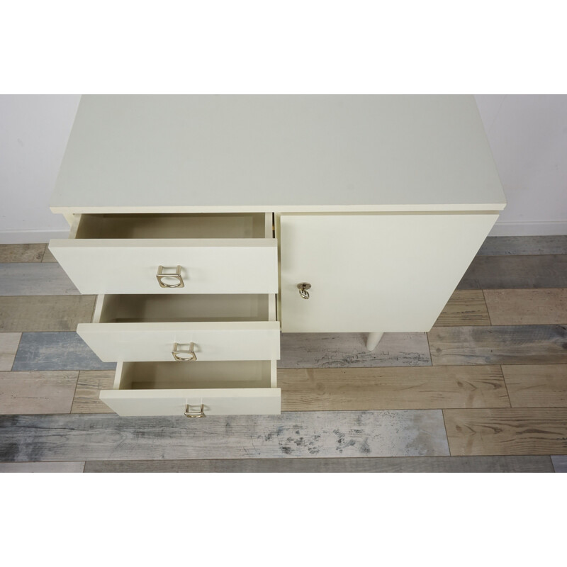 Meuble de rangement vintage blanc