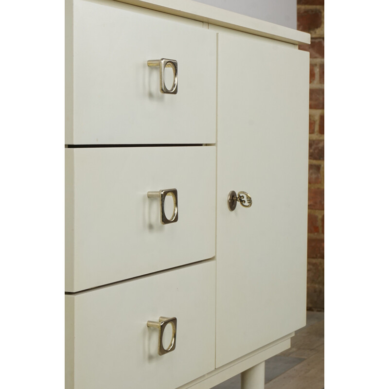 Vintage white storage cabinet