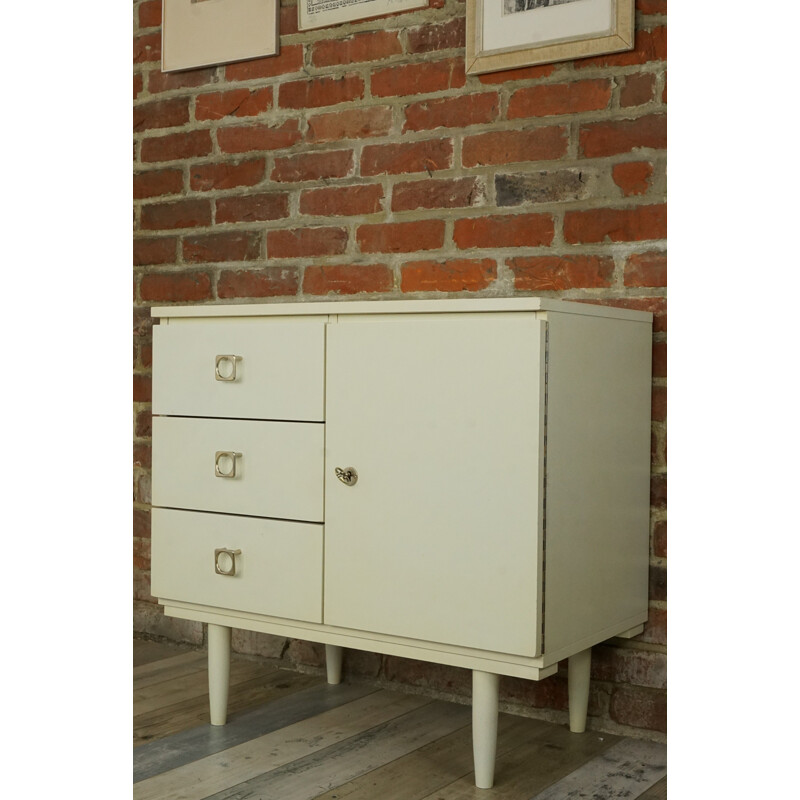 Vintage white storage cabinet