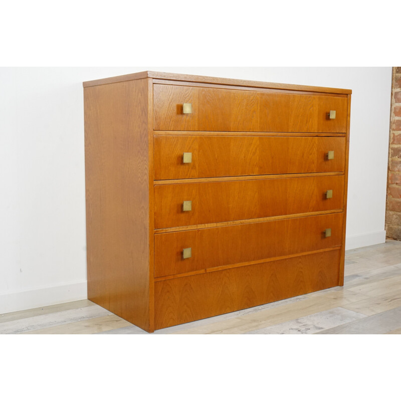 Vintage chest of drawers 4 drawers in teak 1950