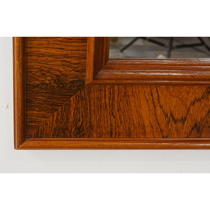 Vintage mirror rectangular 1960 in rosewood