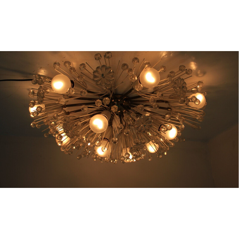 Lustre vintage Flush Mount Spoutnik Emil Stejnar Rupert Nikoll