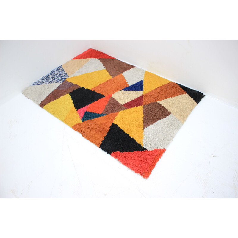 Tapis vintage géométriques Danemark 1960