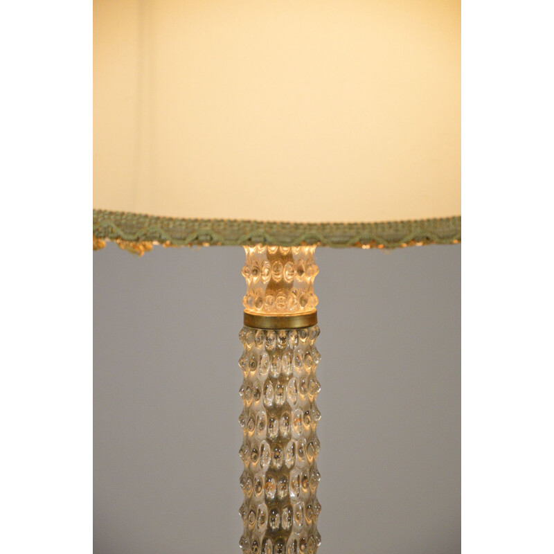 Vintage Floor Lamp by Ercole Barovier for Barovier & Toso, Murano glass frame, 1940s