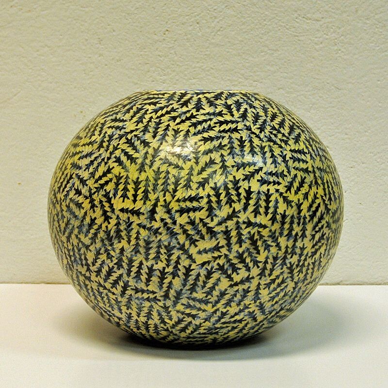 Vintage vase in ceramic, Round, Skog by Tor Alex Erichsen, Norway, 1991