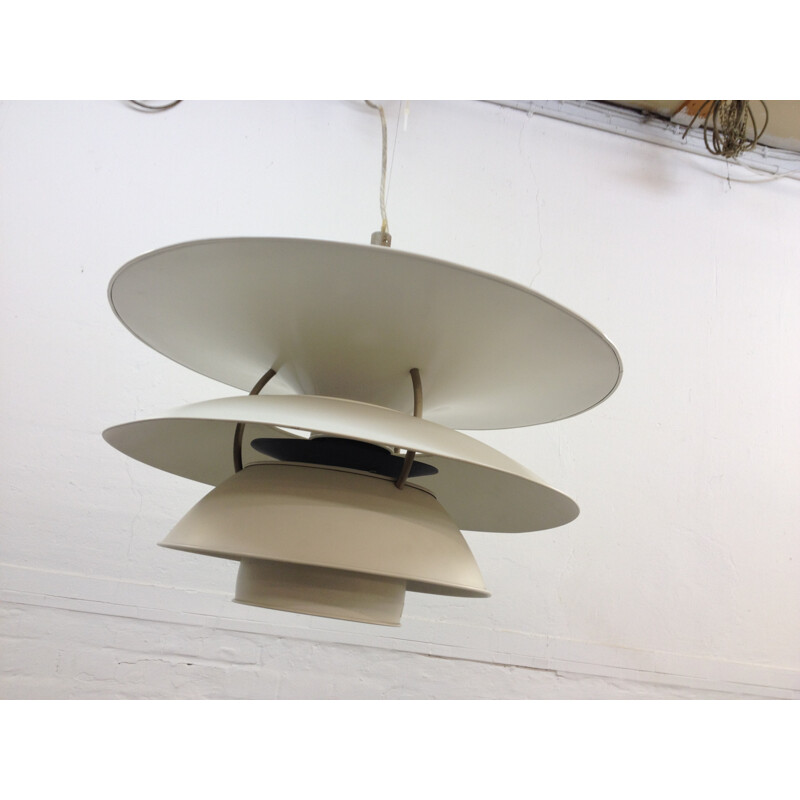 White metal hanging lamp, Poul HENNINGSEN - 1960s