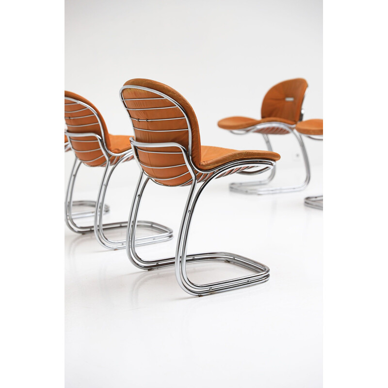 Set of 6 vintage chairs, Sabrina by Gastone Rinaldi for Rima, 1970s