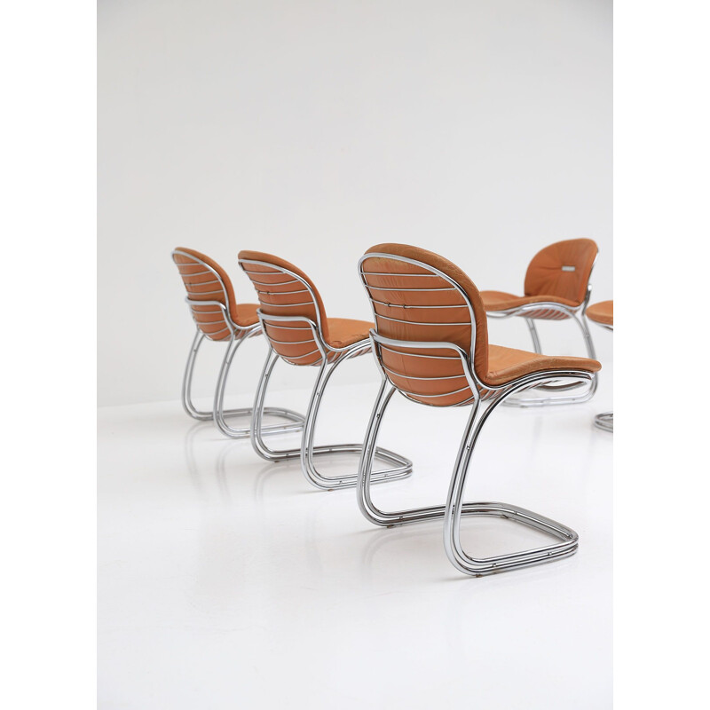 Ensemble de 6 chaises vintage Sabrina par Gastone Rinaldi pour Rima, années 1970