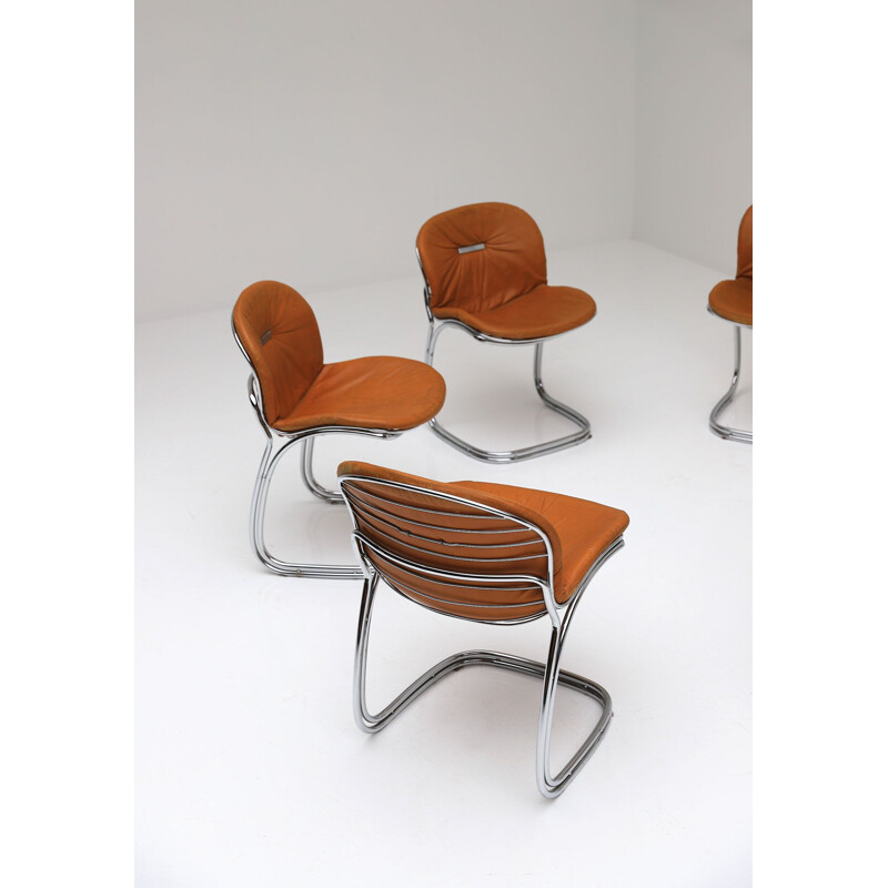 Set of 6 vintage chairs, Sabrina by Gastone Rinaldi for Rima, 1970s