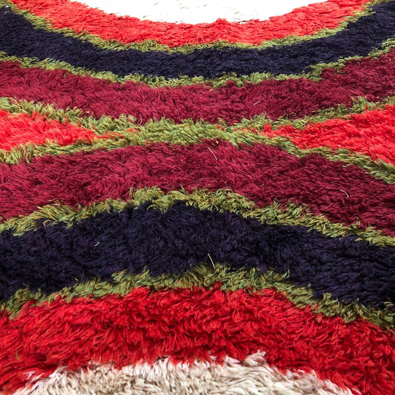 Vintage carpet RYA in Wool by Hojer Eksport Wilton, Danish, 1960s