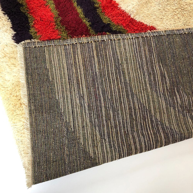 Vintage carpet RYA in Wool by Hojer Eksport Wilton, Danish, 1960s