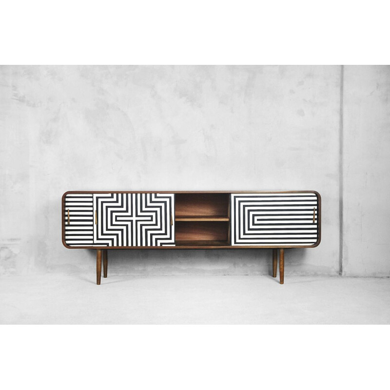 Vintage scandinavian rounded Sideboard in teak,1960