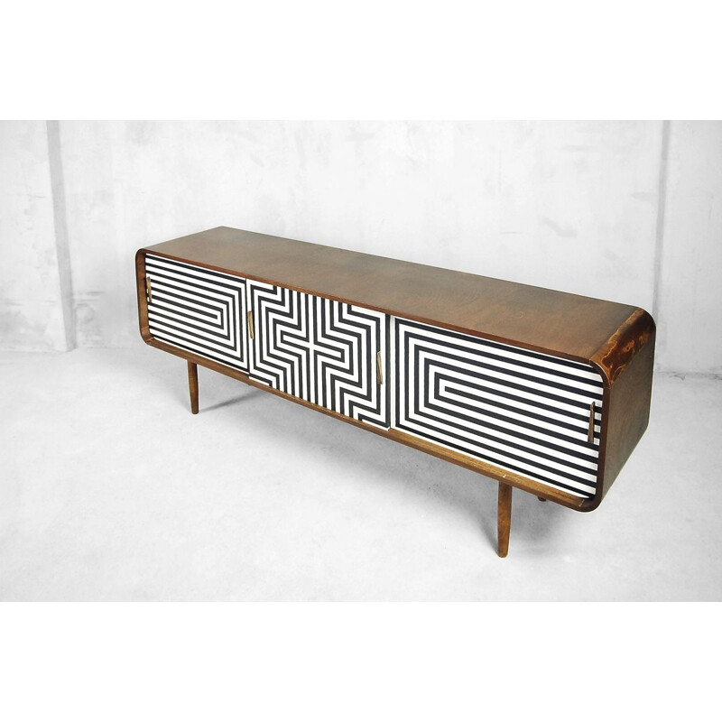 Vintage scandinavian rounded Sideboard in teak,1960