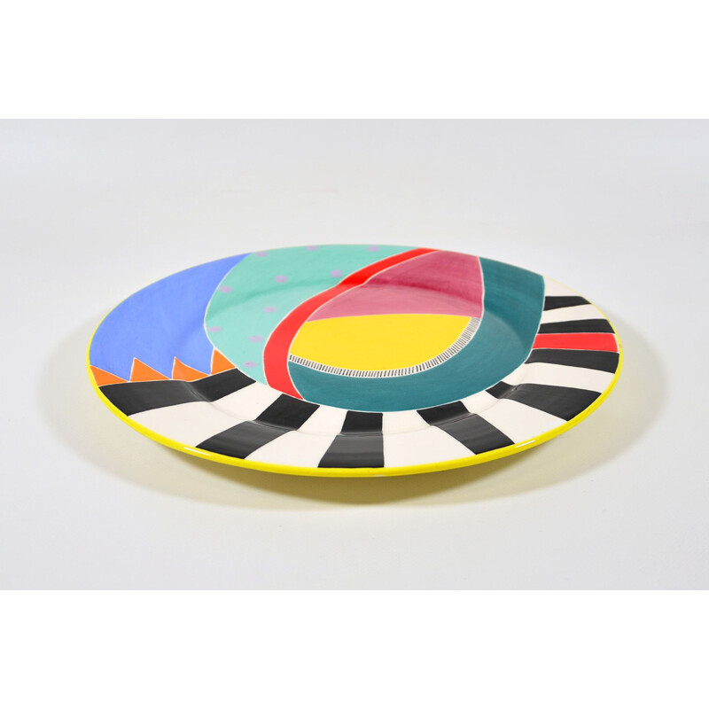 Vintage ceramic plate by Susan Eslick,1988