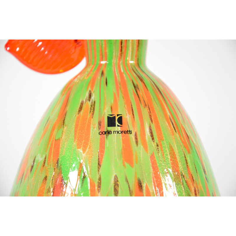 Vintage Bottle in Murano Glass by Carlo Moretti, Italy