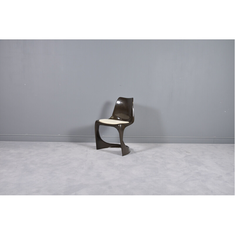 Vintage chair in Brown Plastic A-Line 290 by Steen Ostergaard for Cado, 1971s