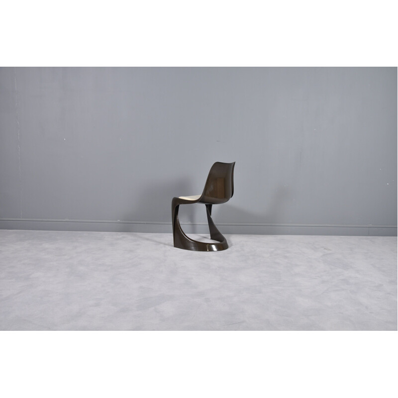 Vintage chair in Brown Plastic A-Line 290 by Steen Ostergaard for Cado, 1971s