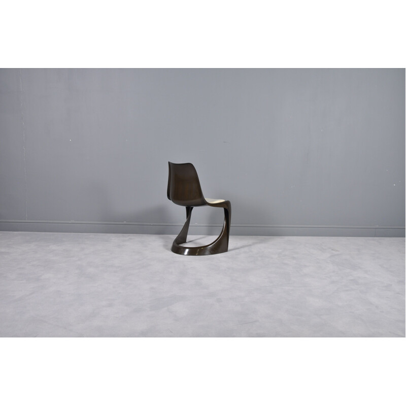 Vintage chair in Brown Plastic A-Line 290 by Steen Ostergaard for Cado, 1971s