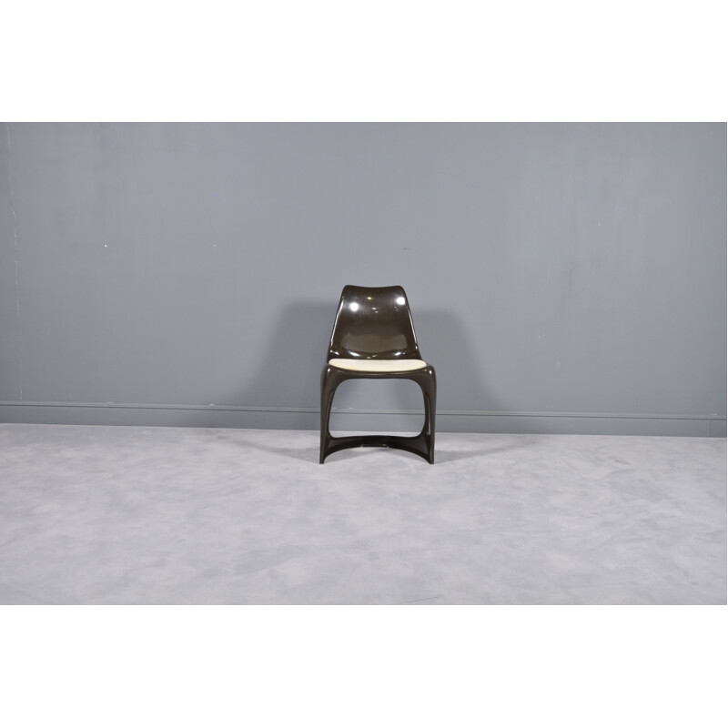 Vintage chair in Brown Plastic A-Line 290 by Steen Ostergaard for Cado, 1971s