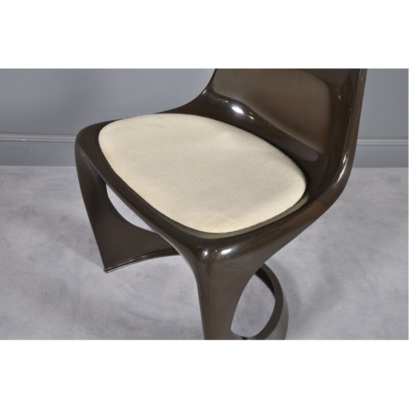 Vintage chair in Brown Plastic A-Line 290 by Steen Ostergaard for Cado, 1971s