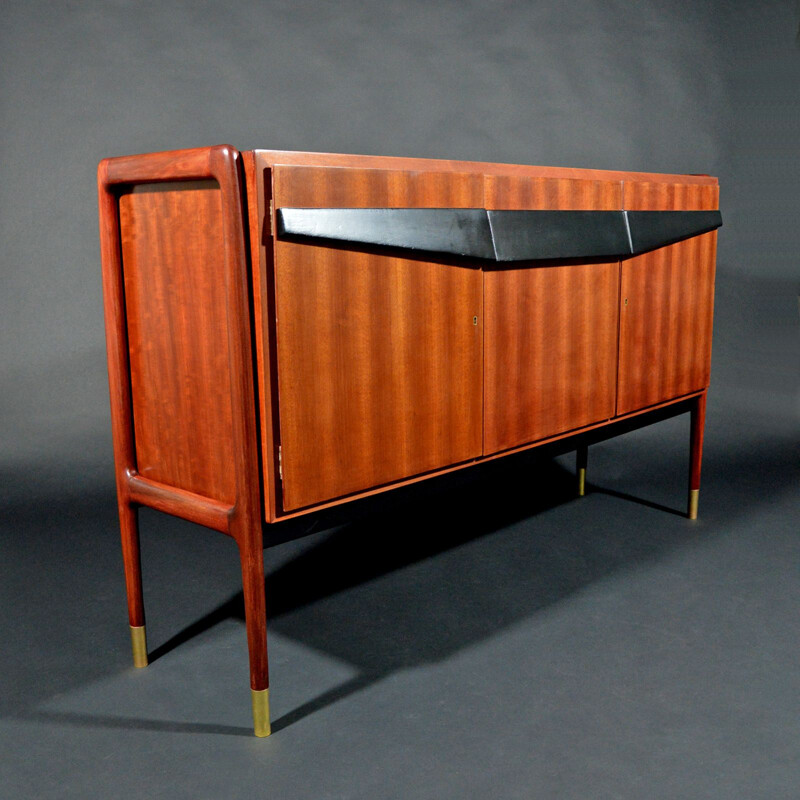 Vintage Sideboard Mahogany by Franco Cavatorta for Silvio Cavatorta, Italian, 1950s