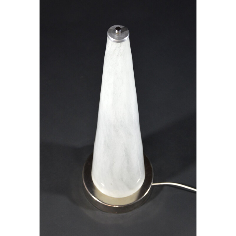 Lampe de sol vintage conique en verre de Murano, Italie