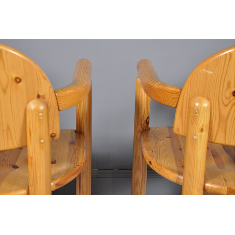 Set of 2 vintage Dining Chairs in pine wood by Rainer Daumiller for Hirtshals Sawmill, Sweden, 1970s