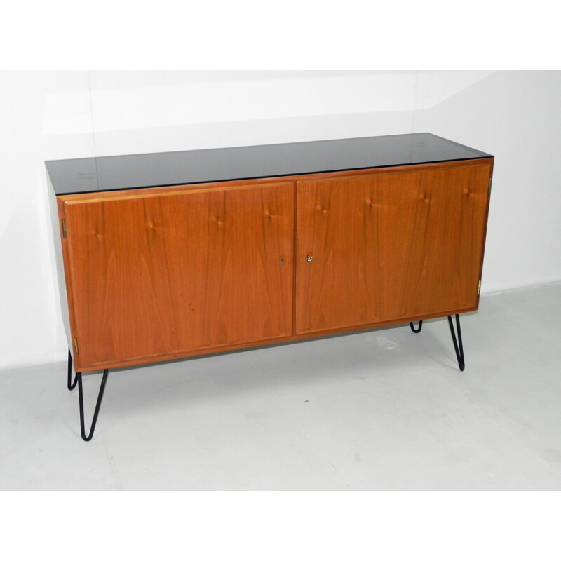 Vintage Scandinavian highboard in teak