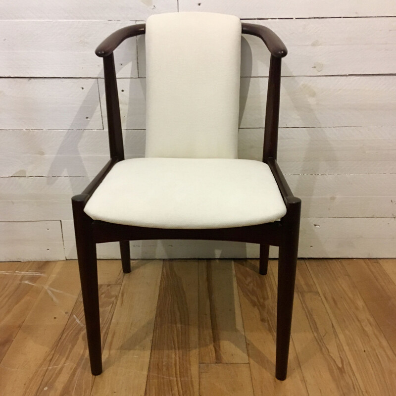 Set of 8 vintage Scandinavian mahogany chairs