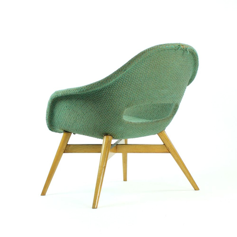 Vintage schelp fauteuil van Frantisek Jirak