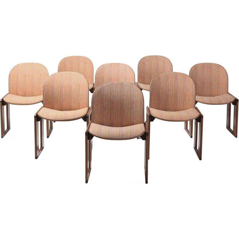 Set of 8 vintage chairs Model 121 by Afra & Tobia Scarpa for Cassina, Italy, 1965