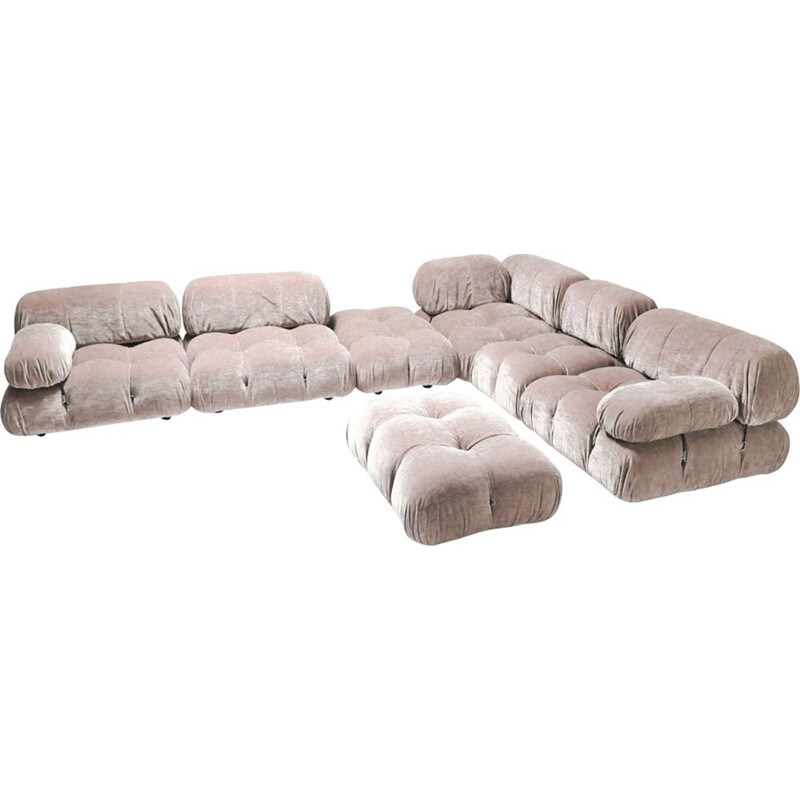 Vintage nude colored mlodular sofa by Mario Bellini Camaleonda