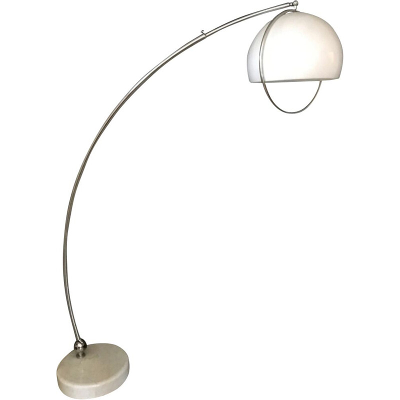 vintage floor lamp White with stem in marble