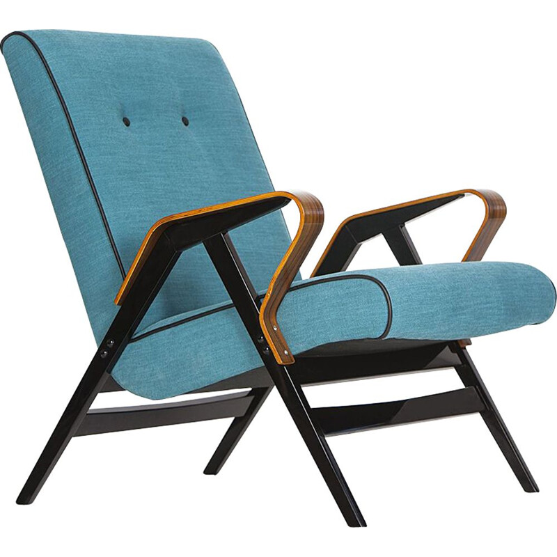 Vintage blue Armchair from Tatra, 1960s