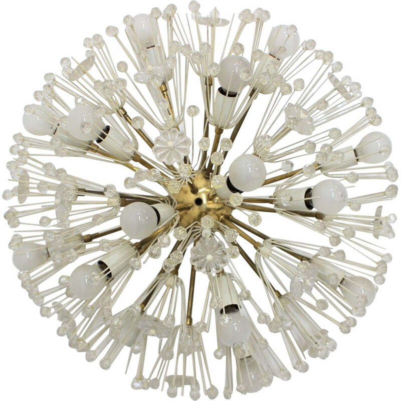 Lustre vintage Flush Mount Spoutnik Emil Stejnar Rupert Nikoll