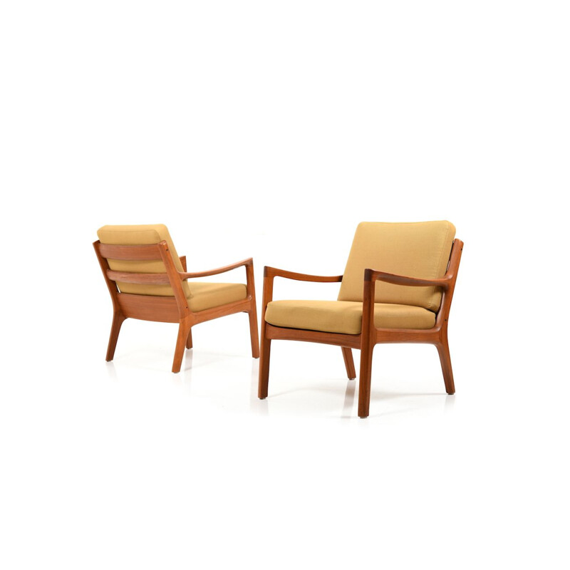 Pair of  vintage Senator easychairs by Ole Wanscher