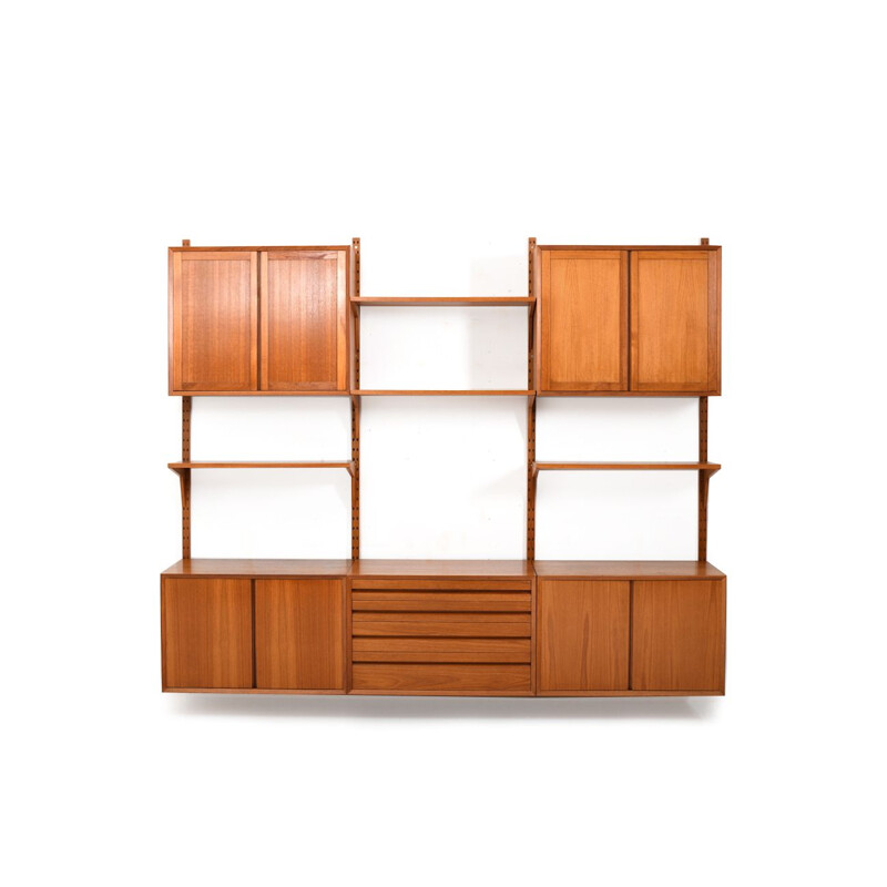 Vintage Poul Cadovius wall system in teak