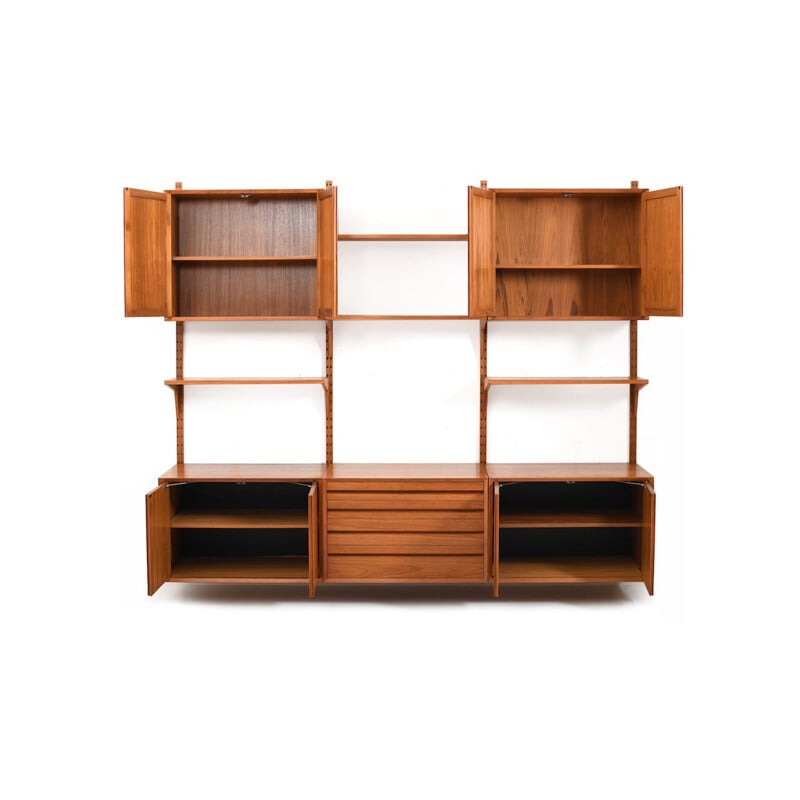 Vintage Poul Cadovius wall system in teak