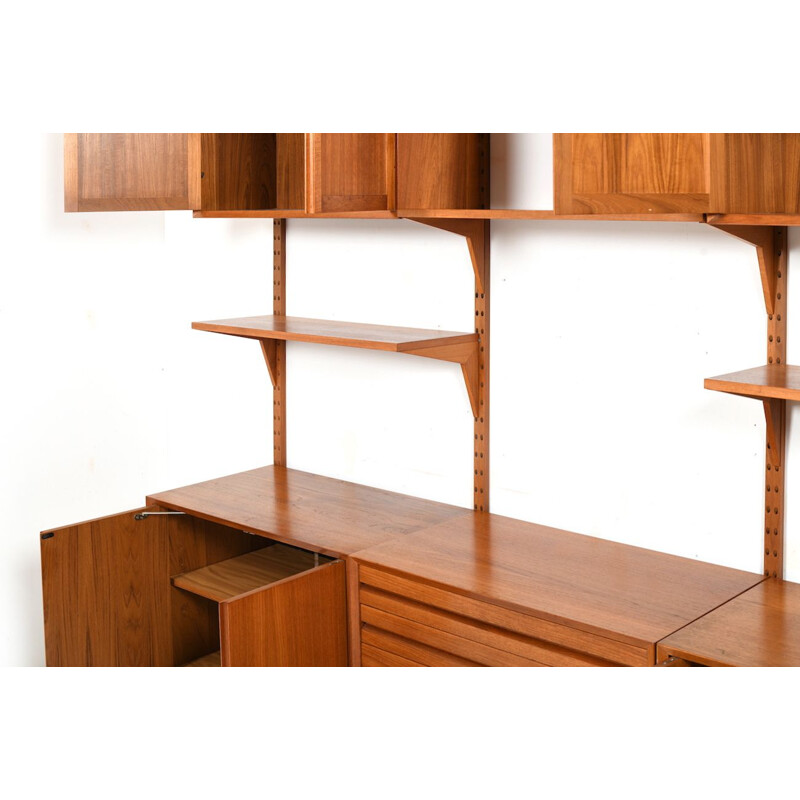 Vintage Poul Cadovius wall system in teak