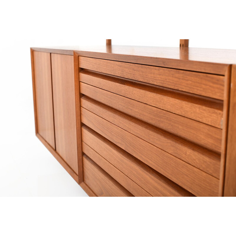 Vintage Poul Cadovius wall system in teak