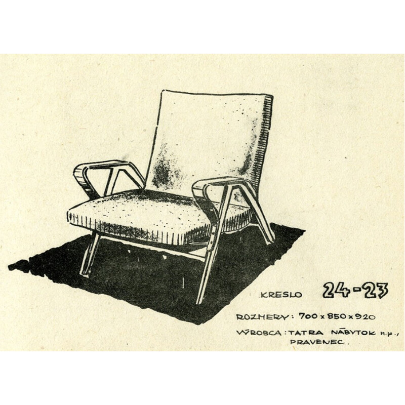Paire de fauteuils vinntage Tatra N 24-23 par Frantisek Jirak, milieu du siècle